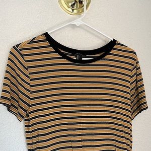 🖤 CLOSET CLEAR OUT 🖤 Forever 21 Mustard Yellow and Black Striped Tee